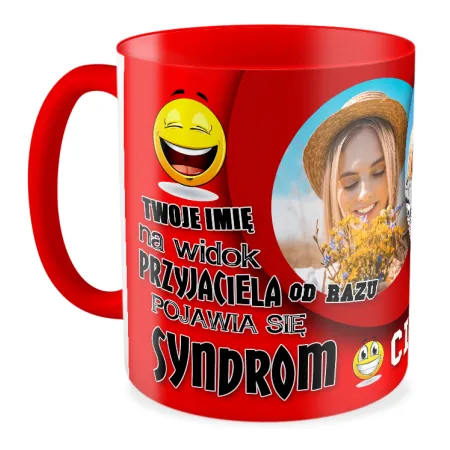 FOTO Kubek czerwony 330ml dla PRZYJACIÓŁ